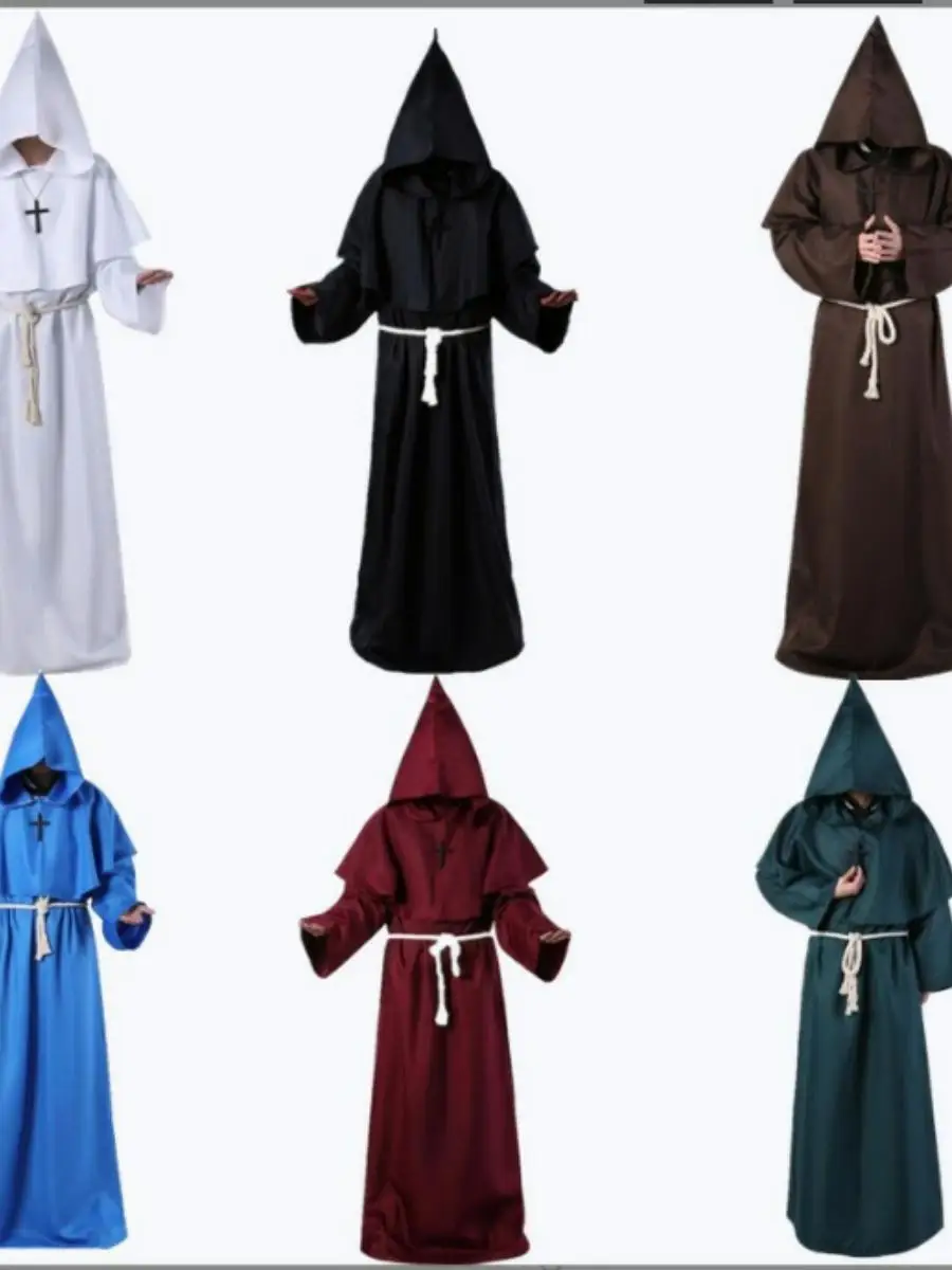 New Halloween Medieval Monastic Robe Priest Nun Wizard Cosplay Costume Ancient Chinese Style Women's Fashion Stage Performance
New Halloween Medieval Monastic Robe Priest Nun Wizard Cosplay Costume Ancient Chinese Style Women's Fashion Stage Performance
