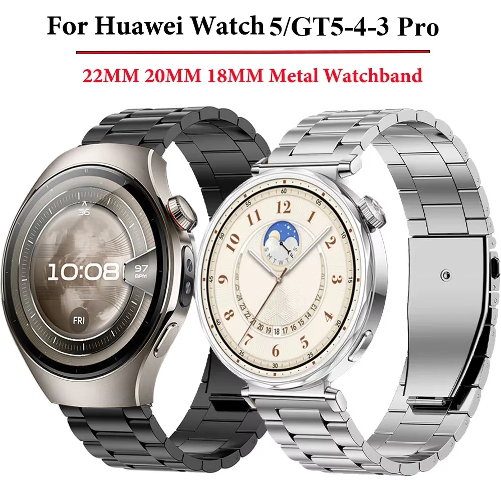 22mm 20mm 18mm Metal Band For Huawei Watch 5/GT5/4/3Pro 46mm Stainless Steel Bracelet For Huawei Watch GT5 Pro 42mm GT5/4 41mm
22mm 20mm 18mm Metal Band For Huawei Watch 5/GT5/4/3Pro 46mm Stainless Steel Bracelet For Huawei Watch GT5 Pro 42mm GT5/4 41mm