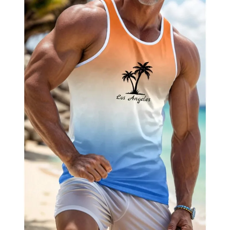 New Summer Men's Sleeveless T-Shirt Men's Outdoor Hawaii Classic Travel Wear Plus-Size Round Neck Palm Leaf 3D Printed Vest
New Summer Men's Sleeveless T-Shirt Men's Outdoor Hawaii Classic Travel Wear Plus-Size Round Neck Palm Leaf 3D Printed Vest