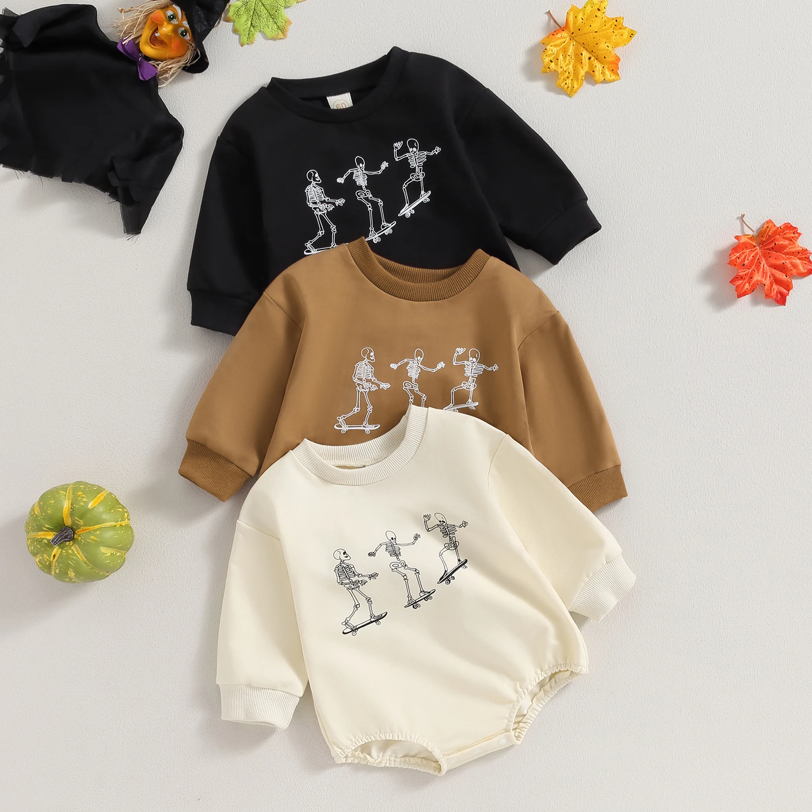 Infant Baby Girl BoyHalloween Romper Clothes Long Sleeve Crewneck Skeleton Sweatshirt Bodysuits Cotton Cute Outfit Costume
Infant Baby Girl BoyHalloween Romper Clothes Long Sleeve Crewneck Skeleton Sweatshirt Bodysuits Cotton Cute Outfit Costume