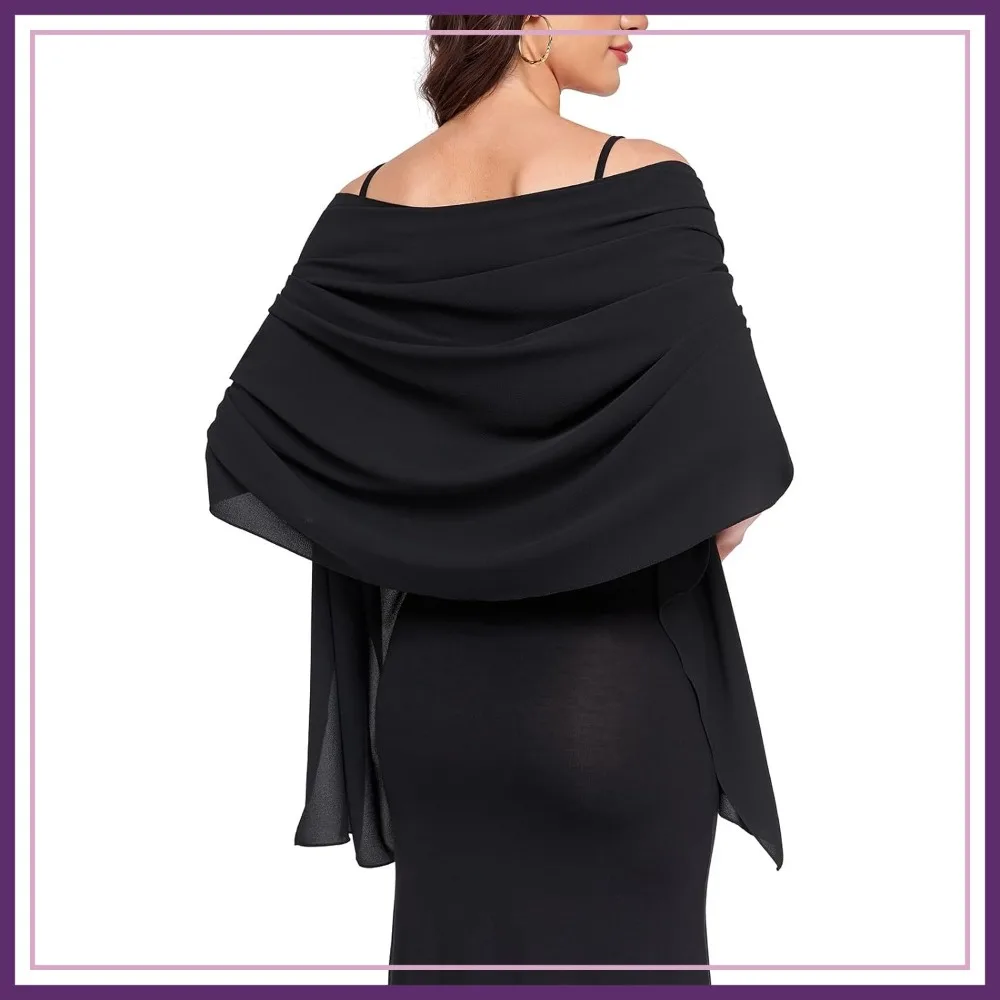 Elegant Chiffon Shawl Wrap for Evening Dresses, Wedding Scarves
Elegant Chiffon Shawl Wrap for Evening Dresses, Wedding Scarves