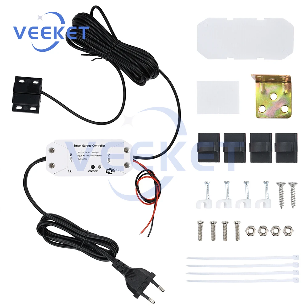 AC 100-240V Tuya Smart WiFi Switch 2.4GHz WiFi Garage Door Controller Timer APP/Voice Control EU Plug
AC 100-240V Tuya Smart WiFi Switch 2.4GHz WiFi Garage Door Controller Timer APP/Voice Control EU Plug