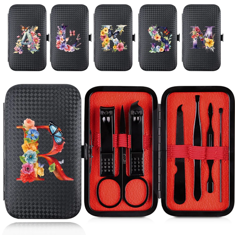7Pcs Stainless Steel Manicure Tool Kit Travel Pedicure Set Portable Case Pocket Nail Clippers Organizer Butterfly Letter Pattern
7Pcs Stainless Steel Manicure Tool Kit Travel Pedicure Set Portable Case Pocket Nail Clippers Organizer Butterfly Letter Pattern