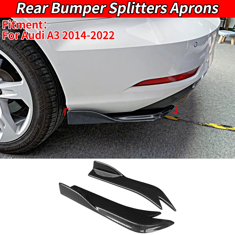 For Audi A3 2014-2022 Car Accessory Rear Bumper Splitters Aprons Trunk Lip Spoiler Canard Wing Diffuser Wrap Angle Carbon Fiber
For Audi A3 2014-2022 Car Accessory Rear Bumper Splitters Aprons Trunk Lip Spoiler Canard Wing Diffuser Wrap Angle Carbon Fiber