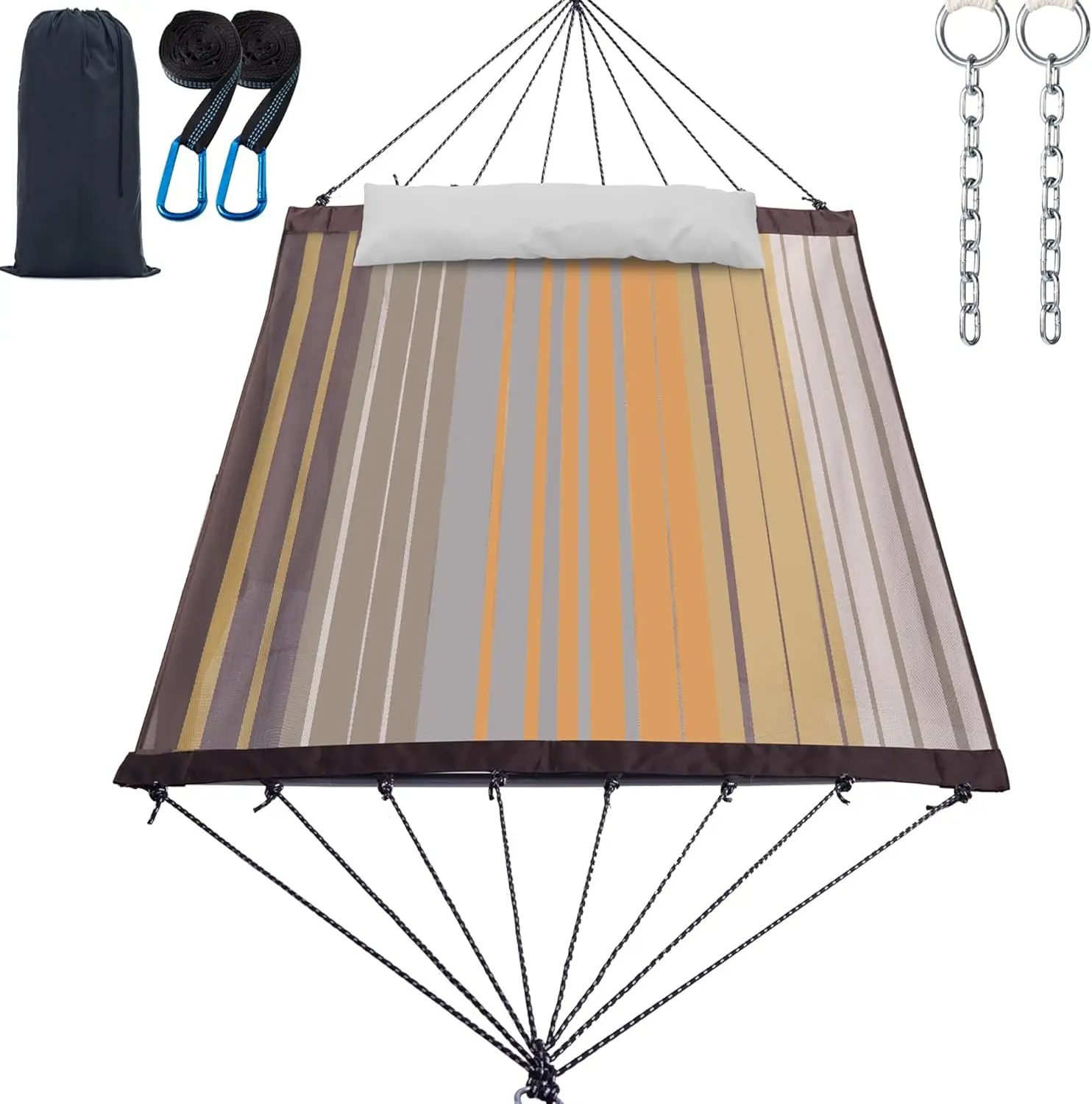 14Ft Two Person Outdoor Hammock, Portable Camping With Folding Steel Spreader Bar, Carrying Bag, Carabiners, Tree Straps,
14Ft Two Person Outdoor Hammock, Portable Camping With Folding Steel Spreader Bar, Carrying Bag, Carabiners, Tree Straps,