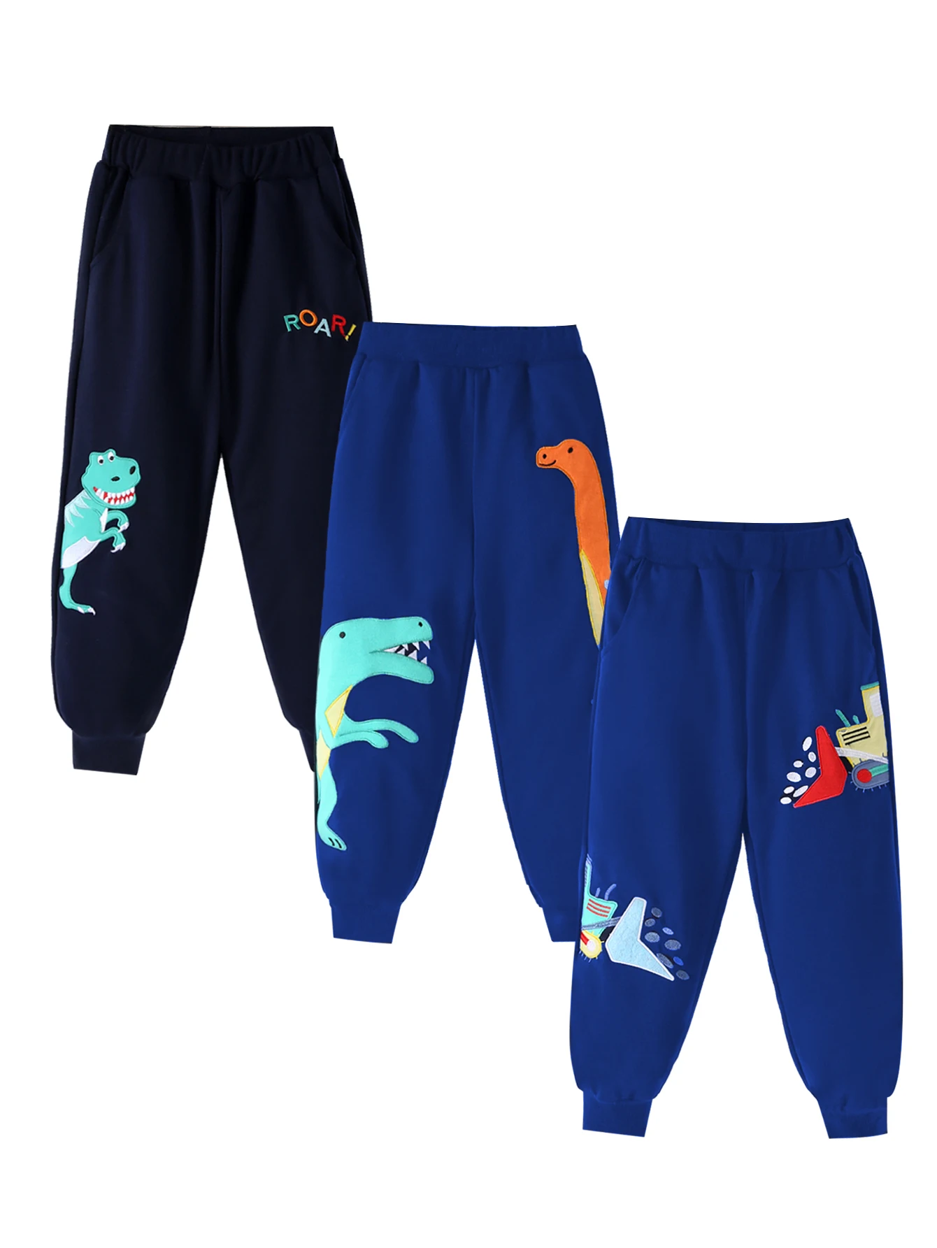 3-Piece Set Of Boys' Sweatpants Cartoon Dinosaur Excavator Embroidery Technology Sports Leg Up Casual Pants
3-Piece Set Of Boys' Sweatpants Cartoon Dinosaur Excavator Embroidery Technology Sports Leg Up Casual Pants