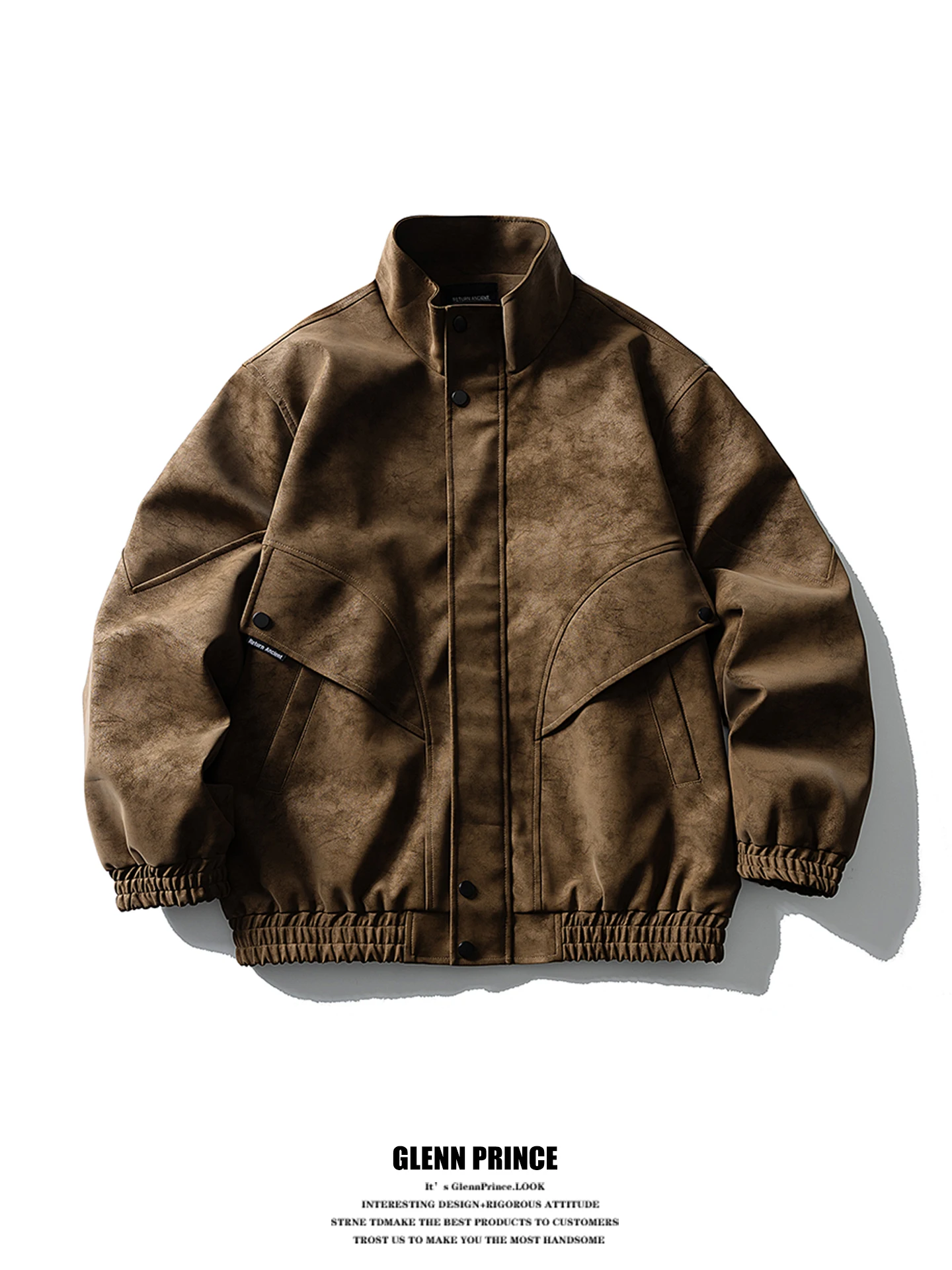 GPstudio American Retro Stand Collar Faux Leather Jaet Men's Casual Haome High-End Feel Autumn New Sle Outerwear
GPstudio American Retro Stand Collar Faux Leather Jaet Men's Casual Haome High-End Feel Autumn New Sle Outerwear