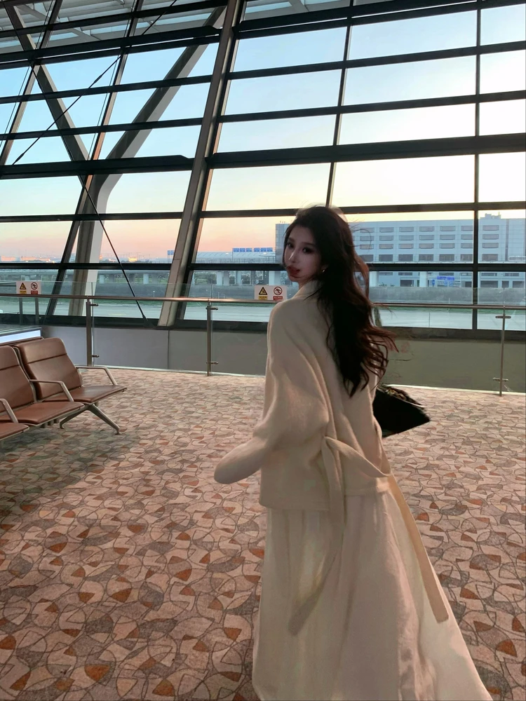 Soft Woolen Knitted Open Cardigan Women's Loose Long Sle Spring Autumn New Model Ci Walk Casual Sle Nine Sve Length
Soft Woolen Knitted Open Cardigan Women's Loose Long Sle Spring Autumn New Model Ci Walk Casual Sle Nine Sve Length