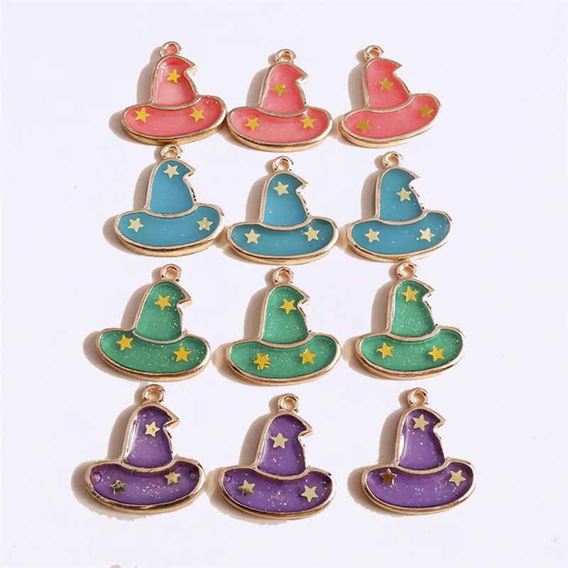 Duarte 20Pcs/Lot Cute Enamel Halloween Hat Charms for Jewelry Making DIY Earrings Pendants Necklaces Bracelets Accessories Gifts
Duarte 20Pcs/Lot Cute Enamel Halloween Hat Charms for Jewelry Making DIY Earrings Pendants Necklaces Bracelets Accessories Gifts