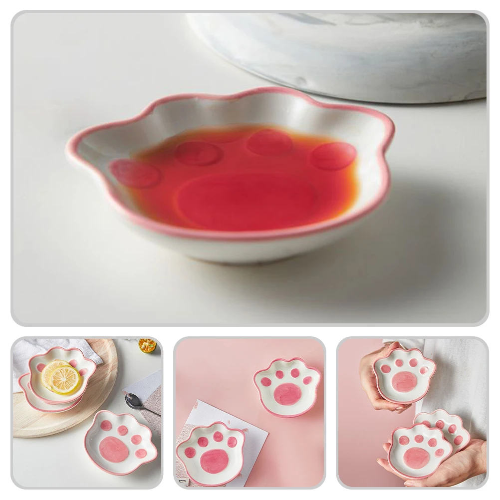 2Pcs Cat Paw Shaped Ceramic Sauce Dishes Cute Dipping Bowls for Soy Sauce Vinegar Jam Condiments Mini Kitchen Serving Plates
2Pcs Cat Paw Shaped Ceramic Sauce Dishes Cute Dipping Bowls for Soy Sauce Vinegar Jam Condiments Mini Kitchen Serving Plates