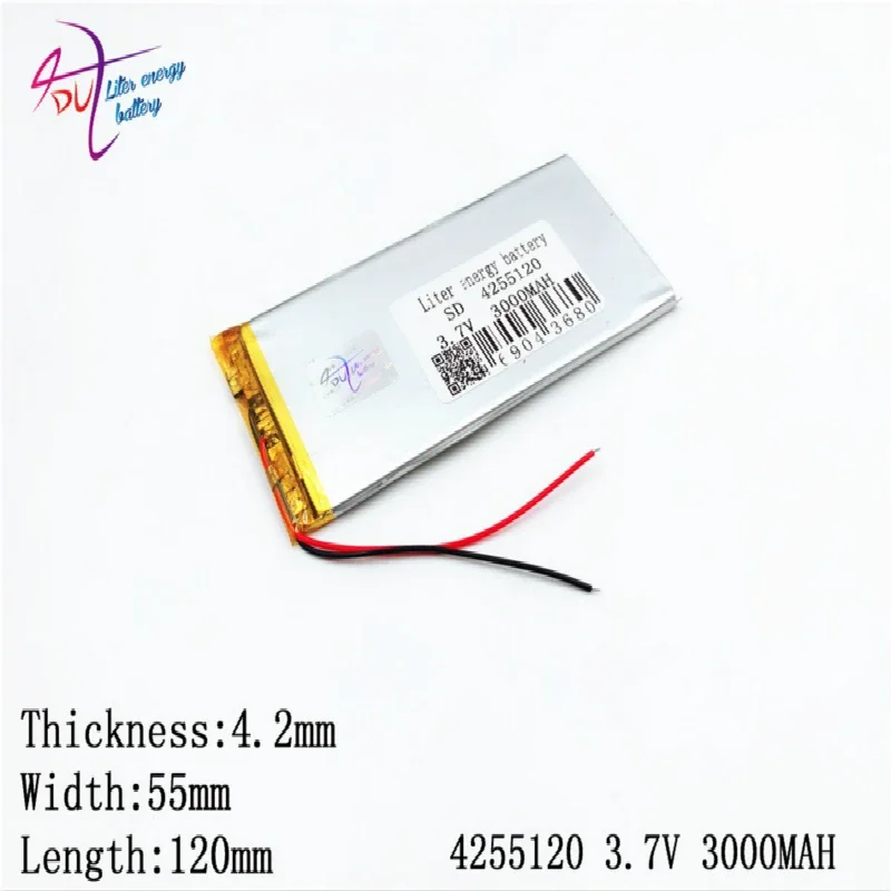 Liter energy battery best brand 4255120 tablet 4055120 3.7V 3000MAH 4255118 ultra-thin high-capacity DIY
Liter energy battery best brand 4255120 tablet 4055120 3.7V 3000MAH 4255118 ultra-thin high-capacity DIY