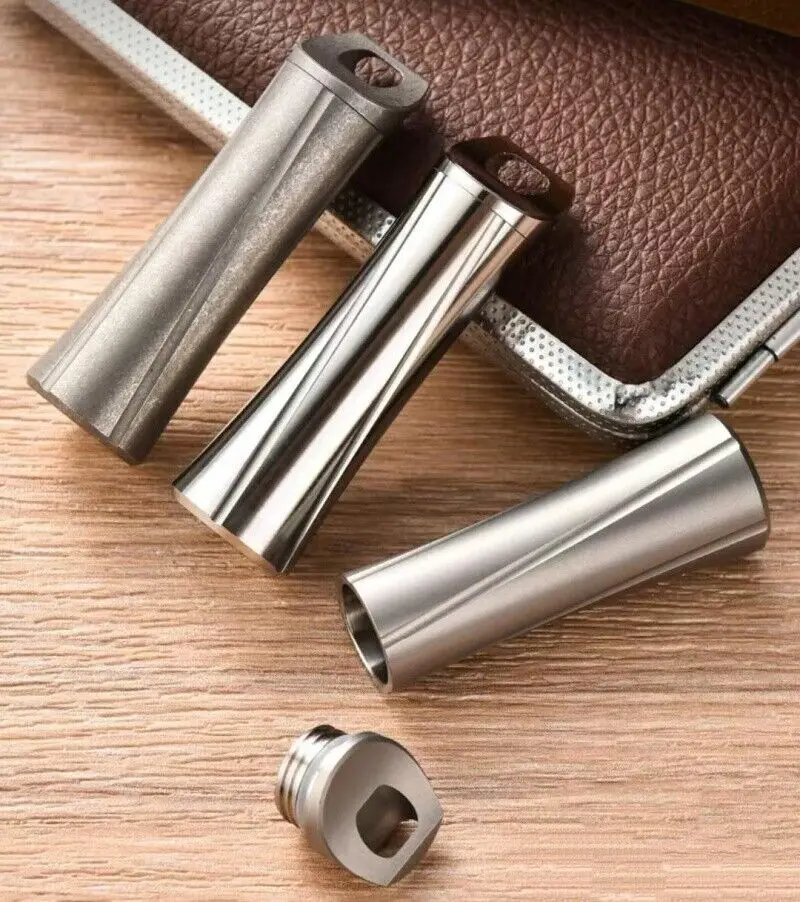 1PC Pure Titanium Alloy Sealed Waterproof Pill Box Case Storage Key Chain Pendant Box EDC Tools
1PC Pure Titanium Alloy Sealed Waterproof Pill Box Case Storage Key Chain Pendant Box EDC Tools
