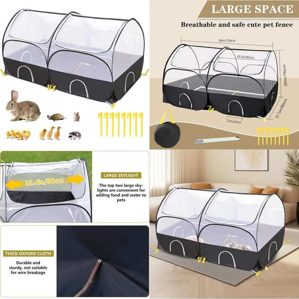 Portable Foldable Pet Enclosure with Detachable Mesh Walls for Small Animals, Suitable for Outdoor and Indoor Use
Portable Foldable Pet Enclosure with Detachable Mesh Walls for Small Animals, Suitable for Outdoor and Indoor Use