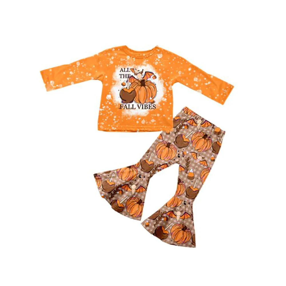 Wholesale all the fall vibes pumpkin outfits girls clothes bell pants set fall pumpkin print knee length dress
Wholesale all the fall vibes pumpkin outfits girls clothes bell pants set fall pumpkin print knee length dress