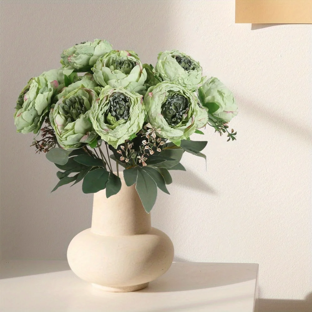 3 Bundles Vintage Artificial Peonies Flowers Bouquets Big Fake Peonies Faux Peonies with Stems for Wedding Centerpieces
3 Bundles Vintage Artificial Peonies Flowers Bouquets Big Fake Peonies Faux Peonies with Stems for Wedding Centerpieces