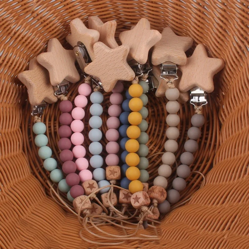 Safety Wooden Baby Infant Toddler Dummy Pacifier Silicone Soother Nipple Clip Chain Holder Strap Baby Chew Baby Teether Teething
Safety Wooden Baby Infant Toddler Dummy Pacifier Silicone Soother Nipple Clip Chain Holder Strap Baby Chew Baby Teether Teething