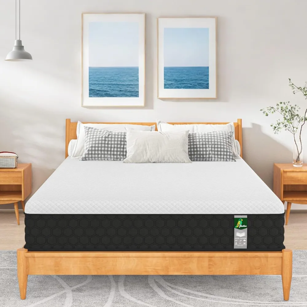 Full Size Mattress, 10 Inch Innerspring Hybrid Mattress in a Box with Memory Foam for Back Pain Relief, Medium Firm Matress with
Full Size Mattress, 10 Inch Innerspring Hybrid Mattress in a Box with Memory Foam for Back Pain Relief, Medium Firm Matress with