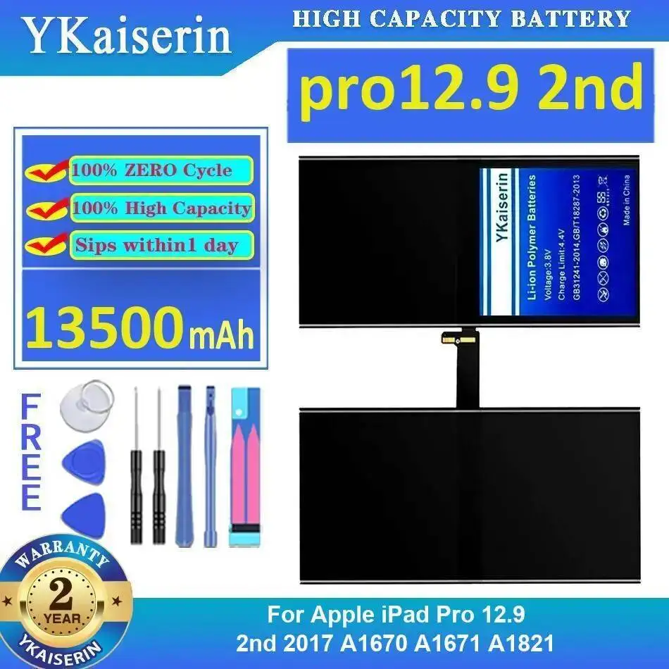 Сменный аккумулятор премиум-класса для планшета Apple Ipad Pro 12,9 2Nd 2017 A1670 A1671 A1821 Pro 12,9, высокая емкость 13500 мАч
Сменный аккумулятор премиум-класса для планшета Apple Ipad Pro 12,9 2Nd 2017 A1670 A1671 A1821 Pro 12,9, высокая емкость 13500 мАч