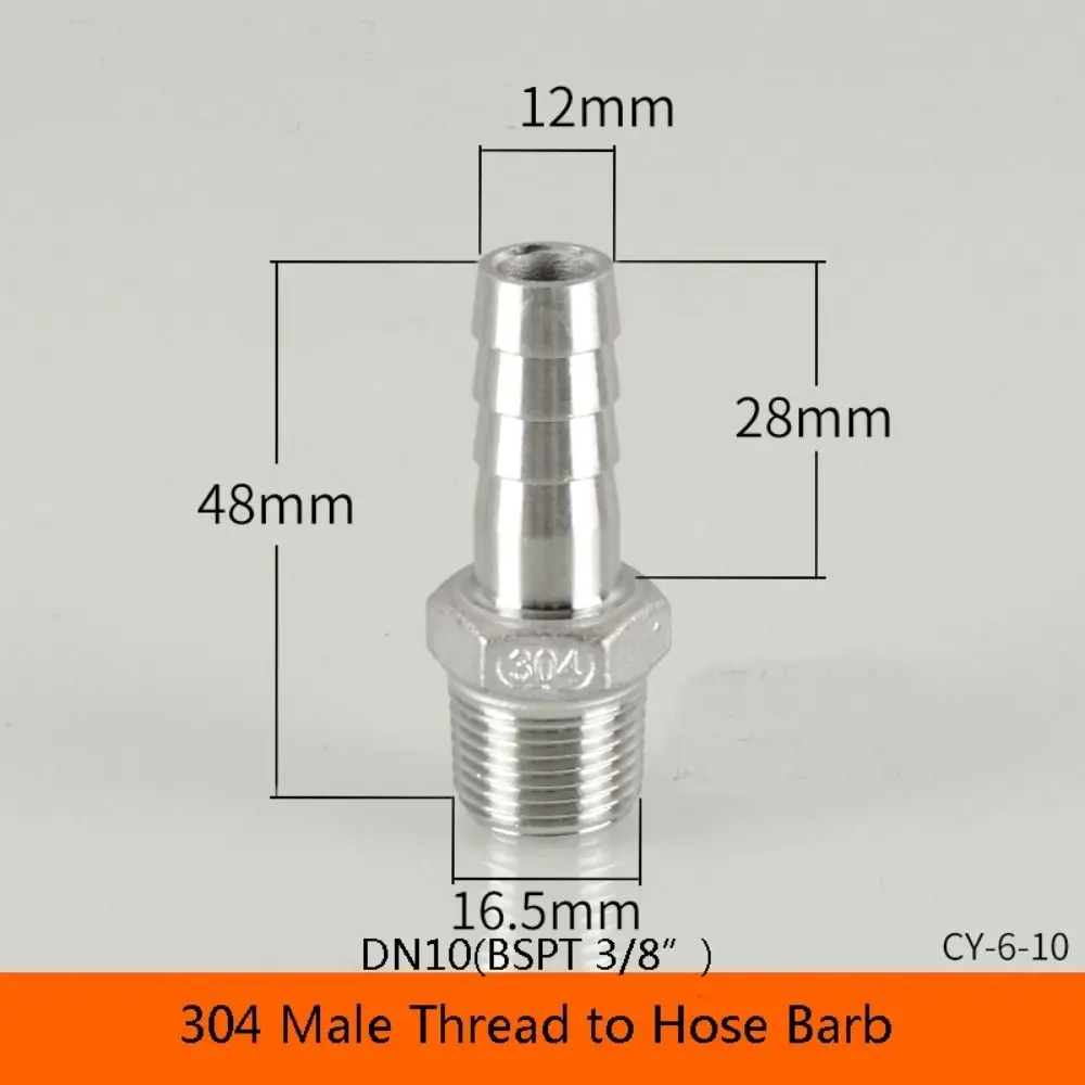 1Pcs Connector Adapter Pipe Joint Male Thread BSPT Hose Connector 304 Stainless Steel 6mm To 12mm Pipe Fitting for PU PE Tube
1Pcs Connector Adapter Pipe Joint Male Thread BSPT Hose Connector 304 Stainless Steel 6mm To 12mm Pipe Fitting for PU PE Tube