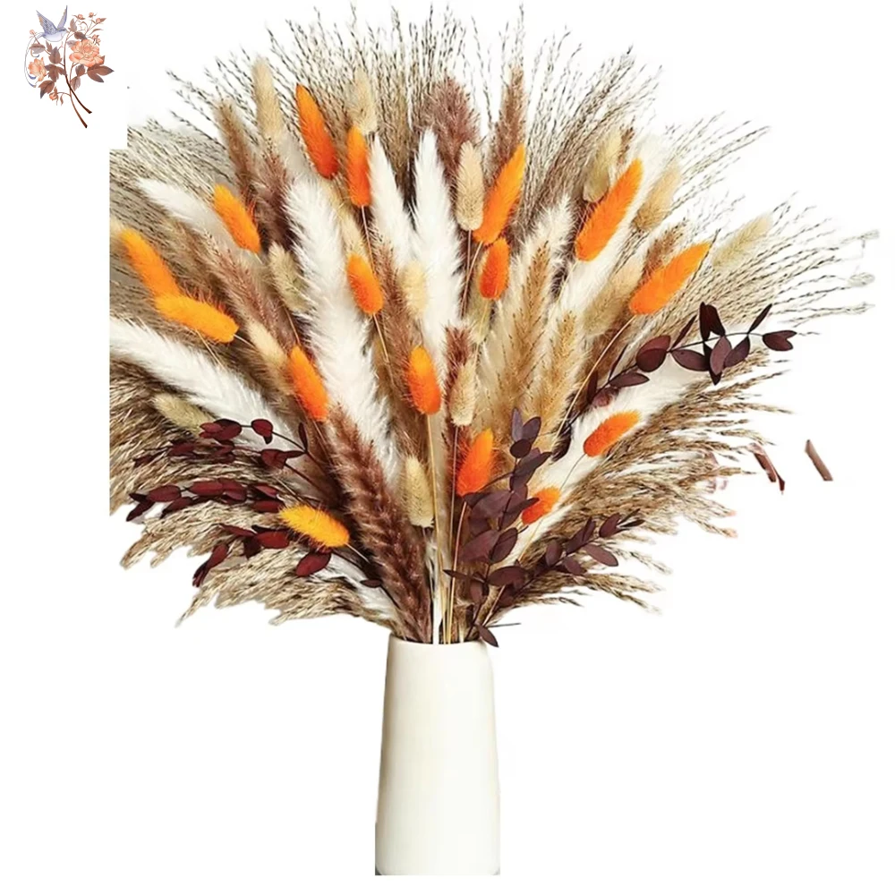 88pcs Mix Preserved Eucalyptus Pampas Flower Bouquet Autumn Home Decor Dried Bunny Tails Grass Rustic Boho Wedding Arrangements
88pcs Mix Preserved Eucalyptus Pampas Flower Bouquet Autumn Home Decor Dried Bunny Tails Grass Rustic Boho Wedding Arrangements
