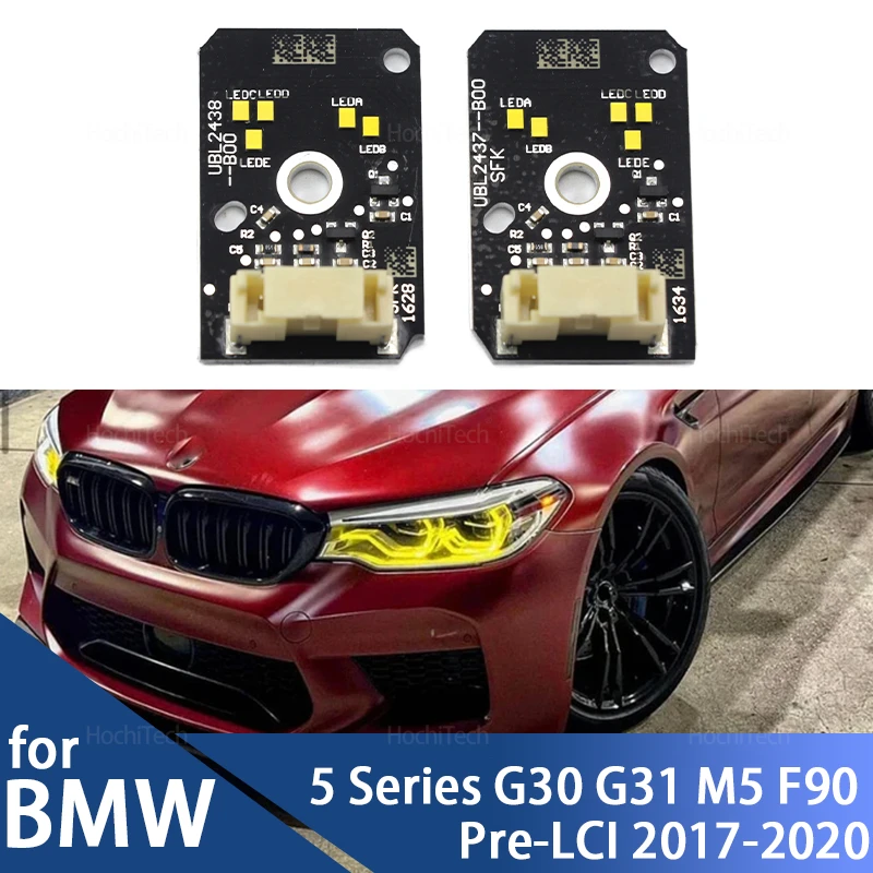Светодиодные фары дневного света, светодиодные чипы для BMW 5 серии G30 G31 M5 F90 Pre-LCI 2017 2018 2019 2020, сверхяркая лимонно-желтая плата DRL
Светодиодные фары дневного света, светодиодные чипы для BMW 5 серии G30 G31 M5 F90 Pre-LCI 2017 2018 2019 2020, сверхяркая лимонно-желтая плата DRL