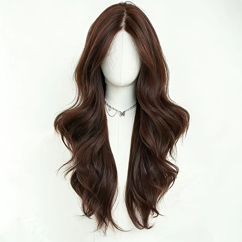 Big wave wig with middle parting, long wavy , realistic human hair texture, high-temperature fiber, easy to maintain, direct
Big wave wig with middle parting, long wavy , realistic human hair texture, high-temperature fiber, easy to maintain, direct