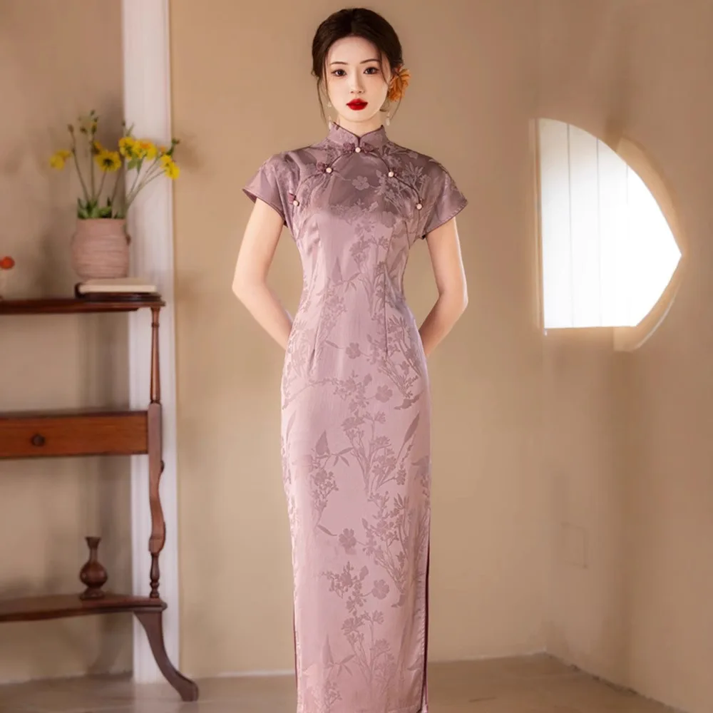 Yourqipao, лето 2022, фиолетовое элегантное улучшенное Cheongsam, красивое модное длинное вечернее платье Ципао в китайском стиле для женщин, вечерние
Yourqipao, лето 2022, фиолетовое элегантное улучшенное Cheongsam, красивое модное длинное вечернее платье Ципао в китайском стиле для женщин, вечерние