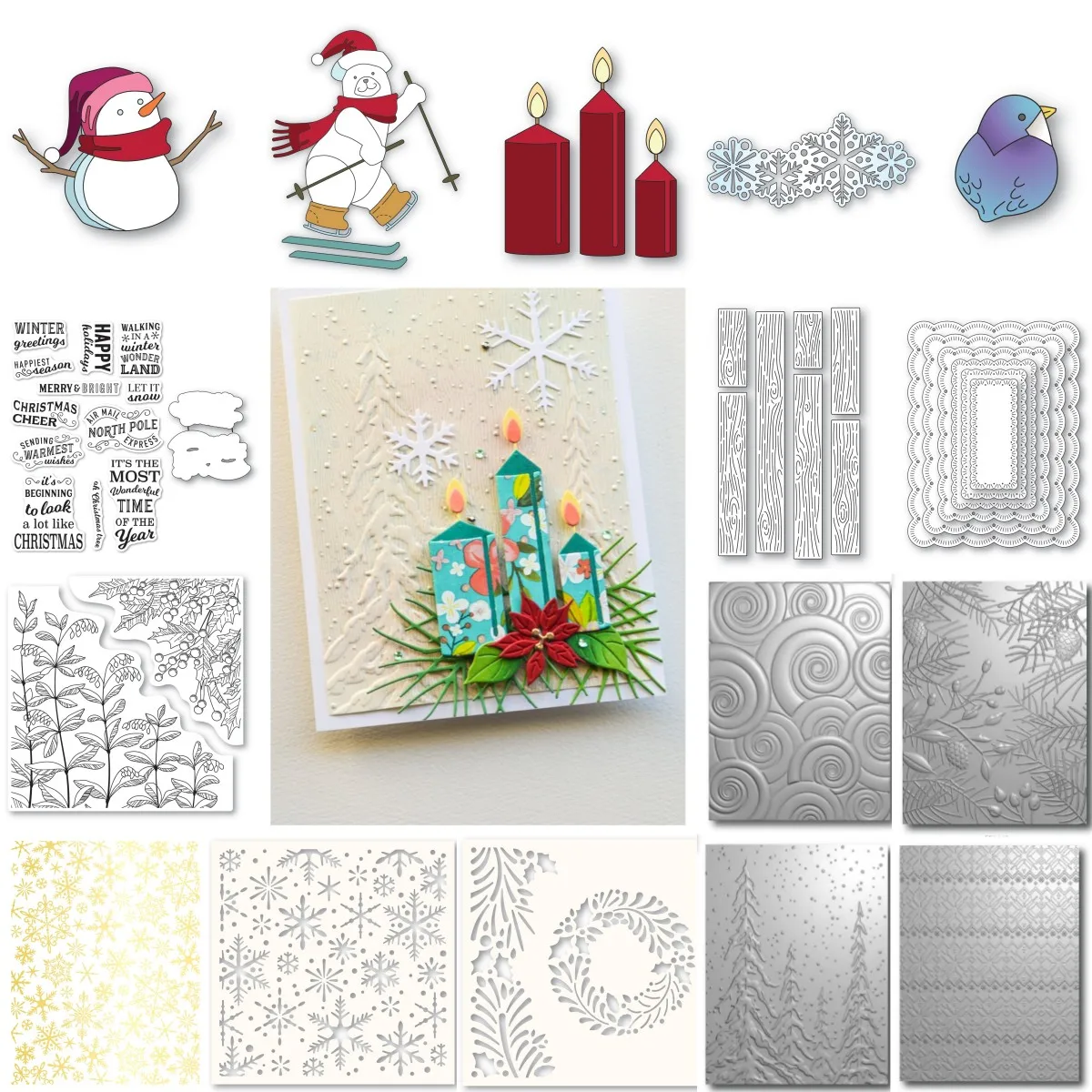 2024 Wintertime Bear Snowflak Spiral Backboard Metal Cutting Dies Clear Stamp Stencil Hot Foil for DIY Decorating Scrapbook Card
2024 Wintertime Bear Snowflak Spiral Backboard Metal Cutting Dies Clear Stamp Stencil Hot Foil for DIY Decorating Scrapbook Card