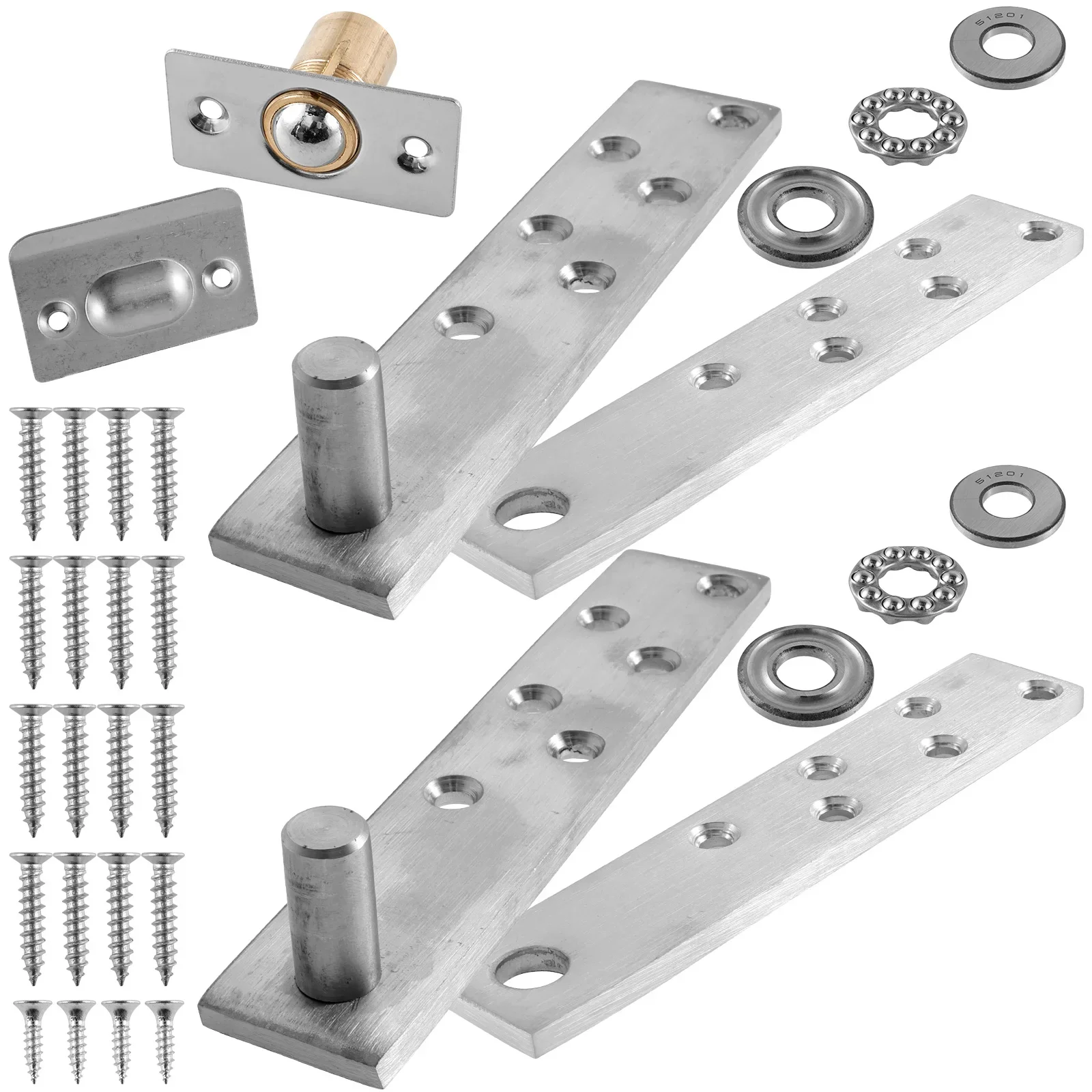 2Pcs Door Pivot Hinges Stainless Steel Hidden Door Hinge Hardware Sturdy Cabinet Door Hinge 360° Rotating Secret Door Hinge
2Pcs Door Pivot Hinges Stainless Steel Hidden Door Hinge Hardware Sturdy Cabinet Door Hinge 360° Rotating Secret Door Hinge