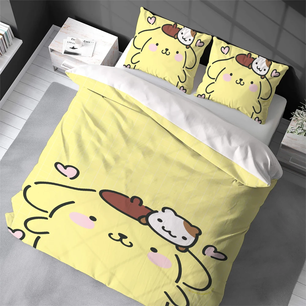 Комплект постельного белья P-Pompompurin Kawaii: Мягкое хлопковое белье для дома, 3 предмета, подарок для студенческого общежития
Комплект постельного белья P-Pompompurin Kawaii: Мягкое хлопковое белье для дома, 3 предмета, подарок для студенческого общежития