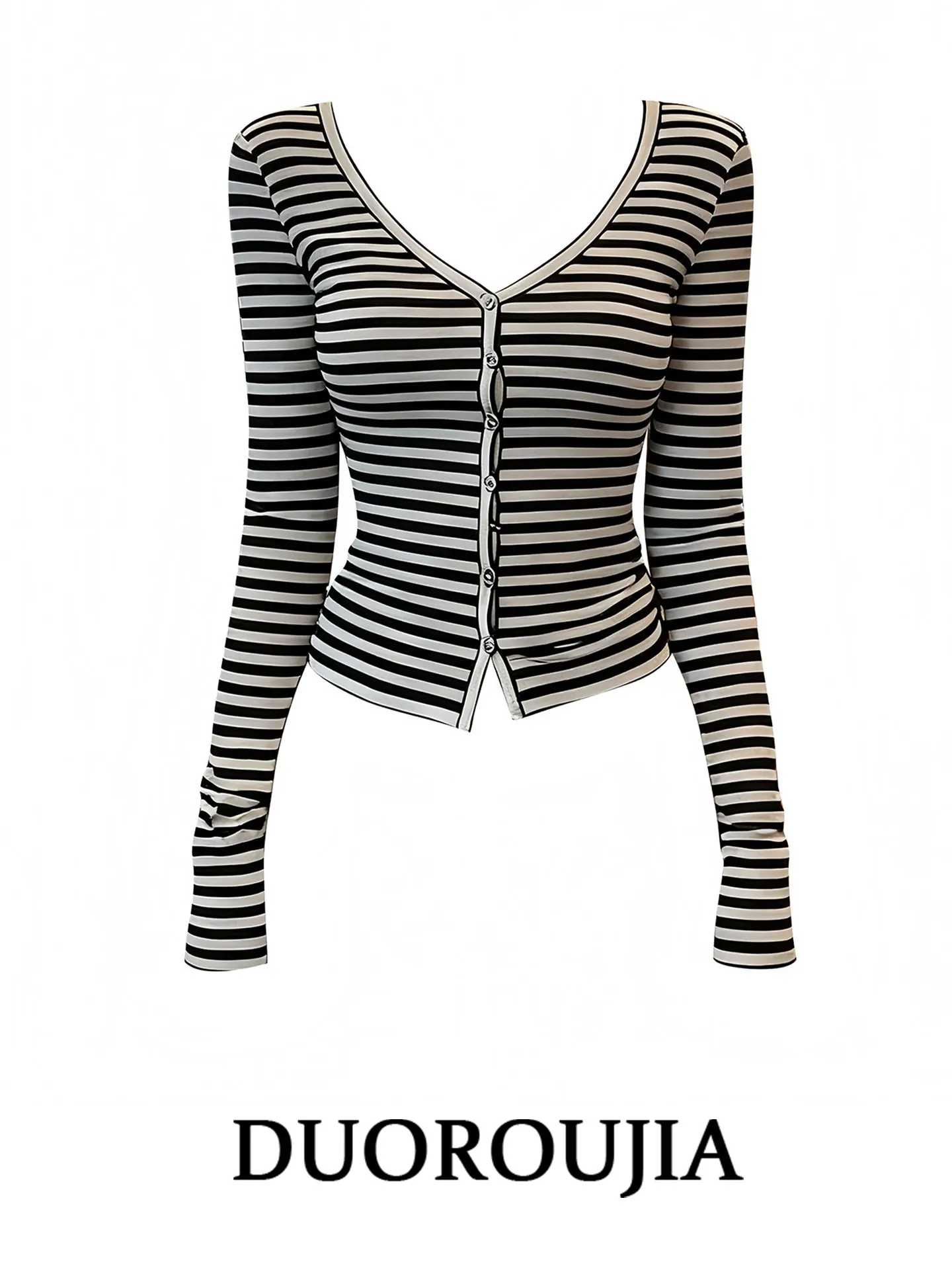 plus Size Korean Style V-Neck Long Sleeve Striped T-Shirt Women's Base Layer Shirt Slimming Spring Fashion Casual Top
plus Size Korean Style V-Neck Long Sleeve Striped T-Shirt Women's Base Layer Shirt Slimming Spring Fashion Casual Top