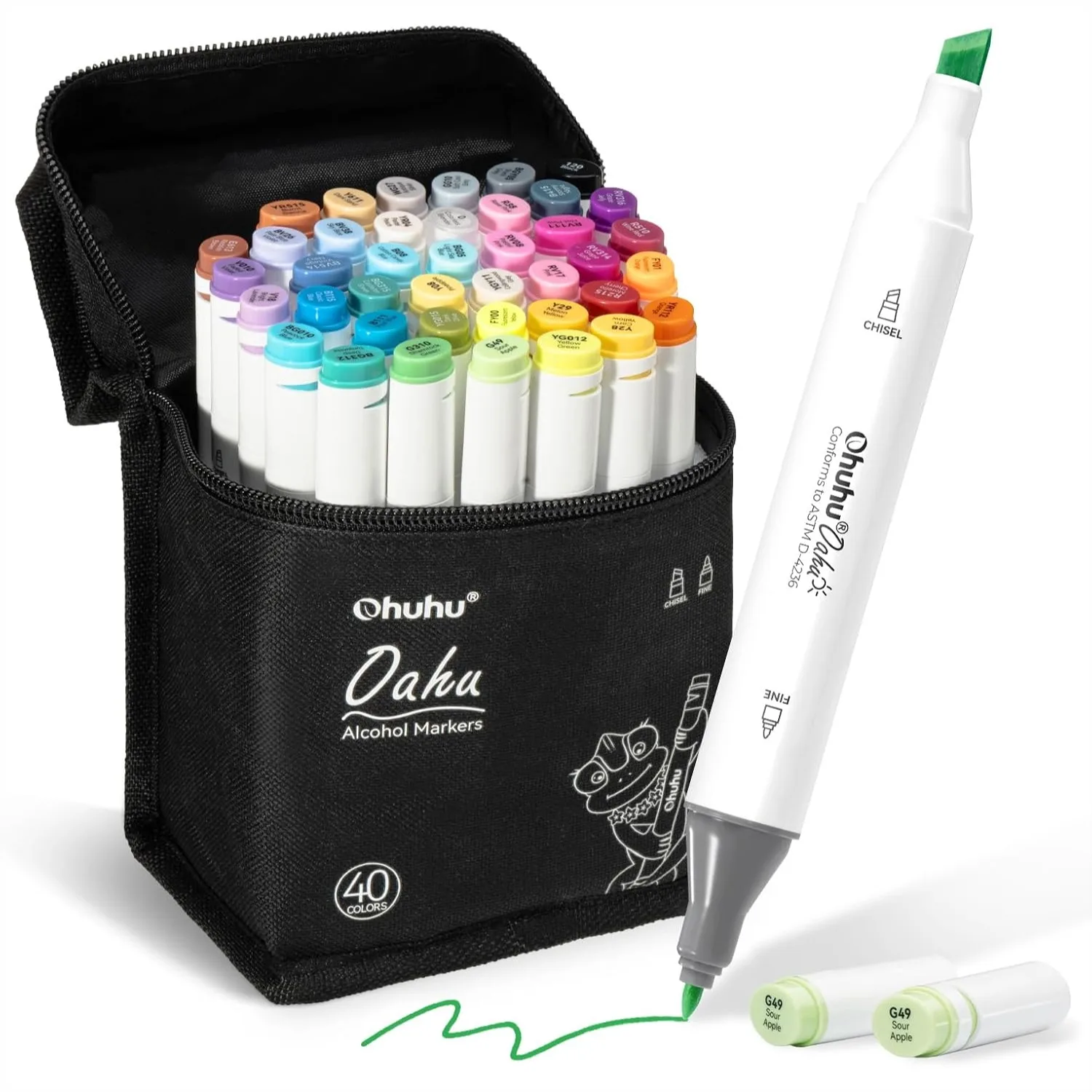 Alcohol Markers Set 40 Colors with Chisel and Fine Dual Tips Refillable for Artists Adults Coloring Illustration
Alcohol Markers Set 40 Colors with Chisel and Fine Dual Tips Refillable for Artists Adults Coloring Illustration