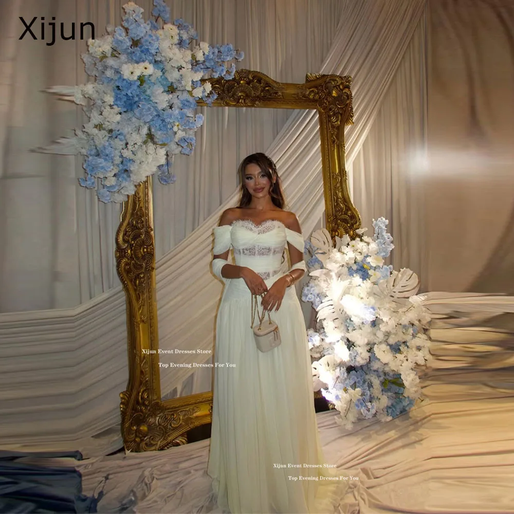 Xijun Sexy Yellow Long Evening Dresses Lace Chiffon A-Line Formal Prom Dresses Sweetheart Off The Shoulder Prom Gowns Customized
Xijun Sexy Yellow Long Evening Dresses Lace Chiffon A-Line Formal Prom Dresses Sweetheart Off The Shoulder Prom Gowns Customized