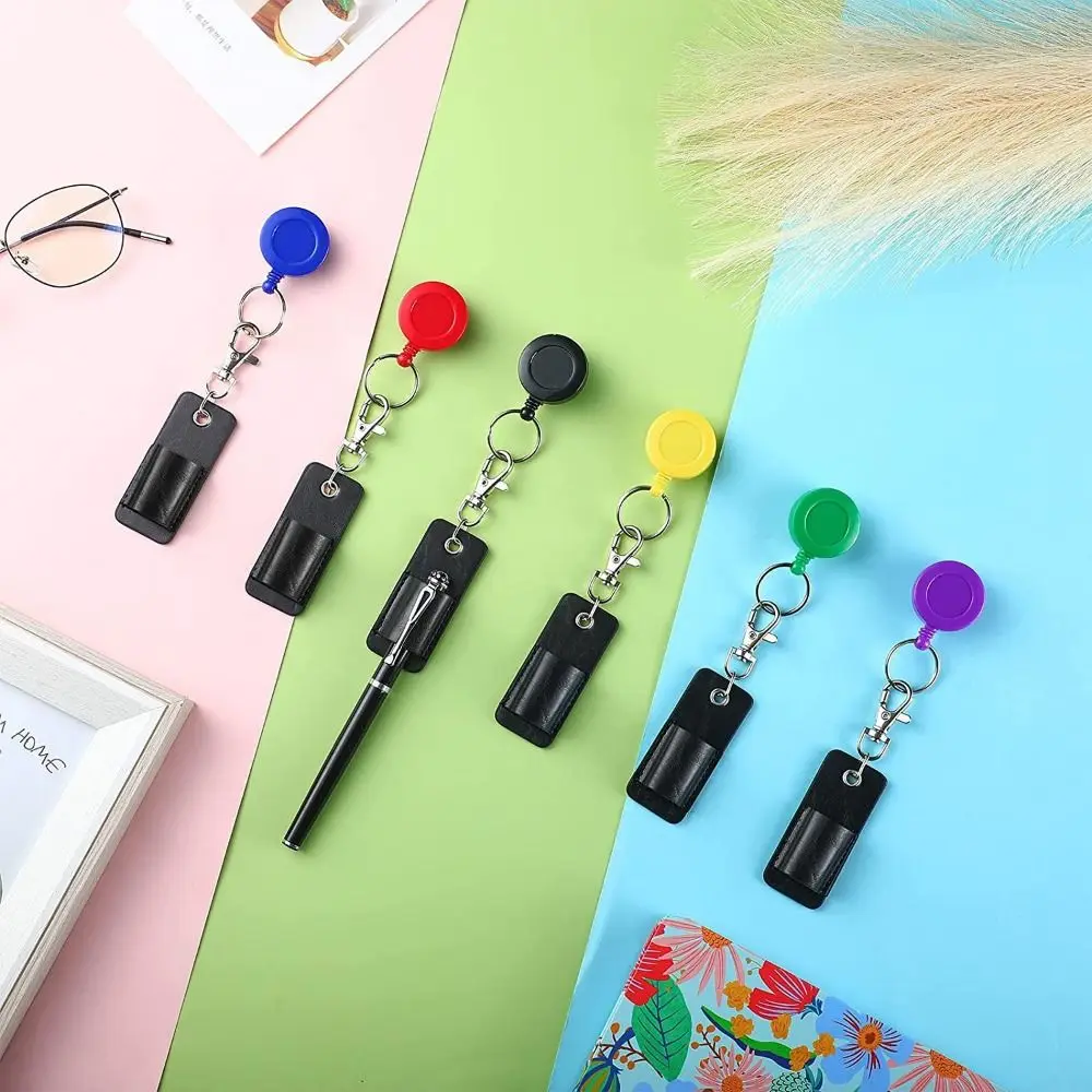 Pen Holder Keychain Badge Reel Pen Holder Pen Organizer Retractable Ballpoint Pen Belt Clip PU Leather Sleeve Pouch
Pen Holder Keychain Badge Reel Pen Holder Pen Organizer Retractable Ballpoint Pen Belt Clip PU Leather Sleeve Pouch