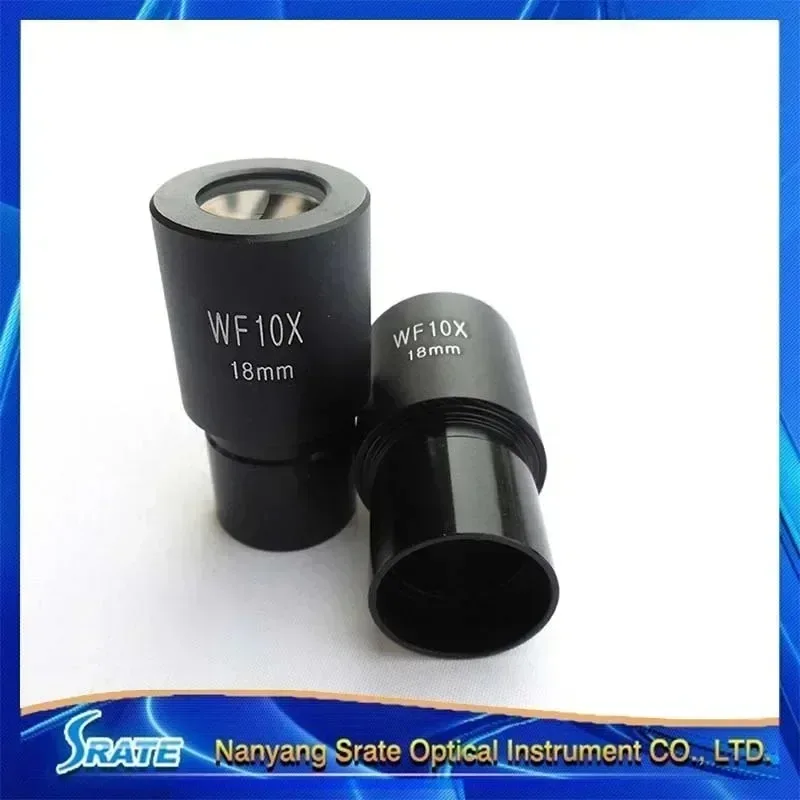 Wide Field Eyepiece WF10X 18mm Microscope Wide Angle Eyepiece 23.2mm Mounting Size Biological Microscopio Accessory Barlow Lens