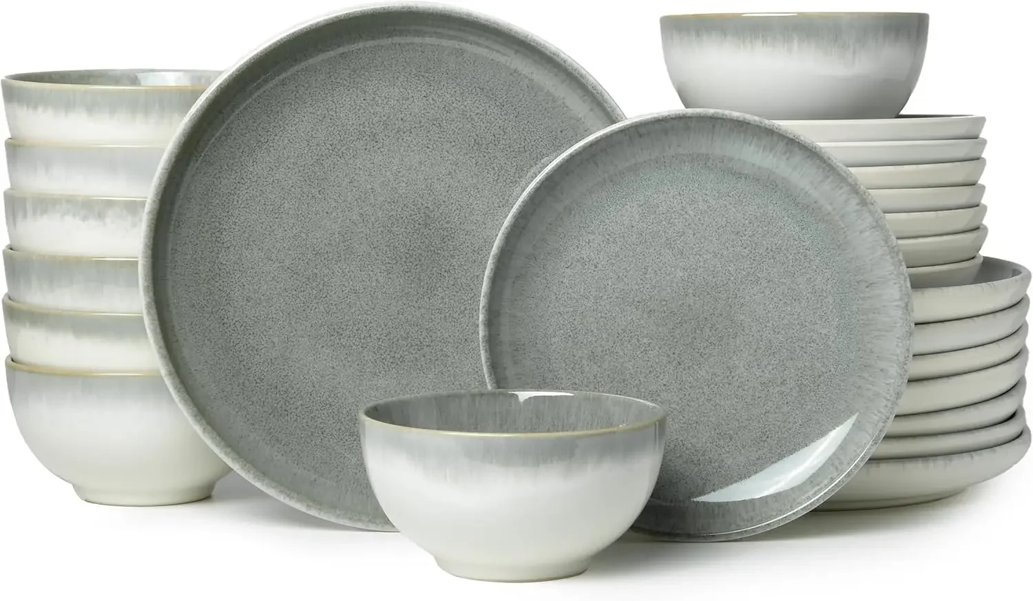 24 Piece Dinnerware Sets for 8, Modern Stoneware Plates and Bowls Sets, Perfect for Family Gatherings & Holiday Celebrations, Ea
24 Piece Dinnerware Sets for 8, Modern Stoneware Plates and Bowls Sets, Perfect for Family Gatherings & Holiday Celebrations, Ea