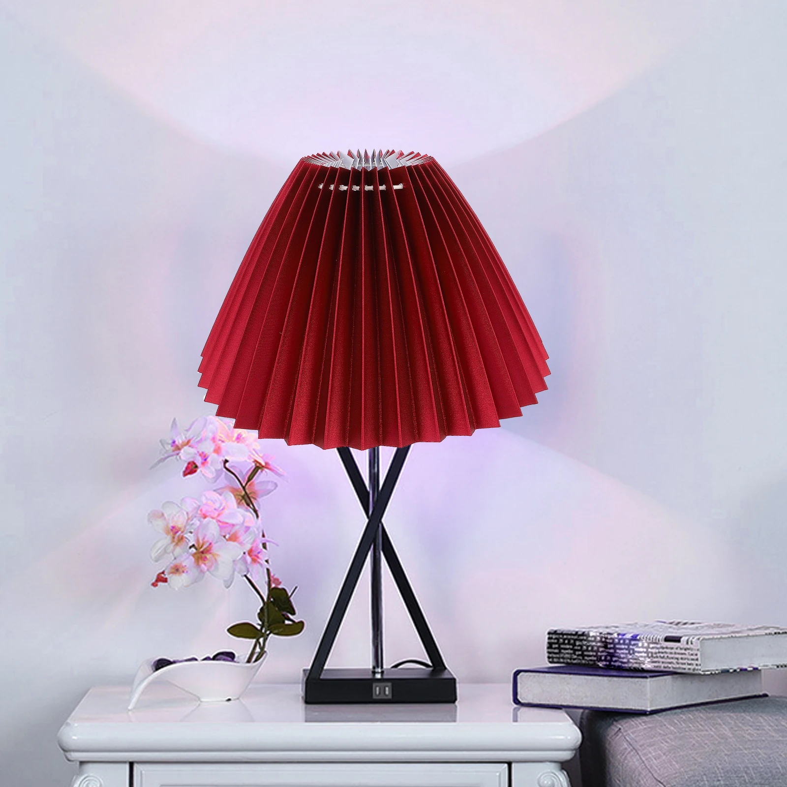 Pleated Cloth Craft Lampshade E27 Red Light Cover for Table Lamps Bedside Dust Protection Easy Install Bedroom Living Room Decor
Pleated Cloth Craft Lampshade E27 Red Light Cover for Table Lamps Bedside Dust Protection Easy Install Bedroom Living Room Decor