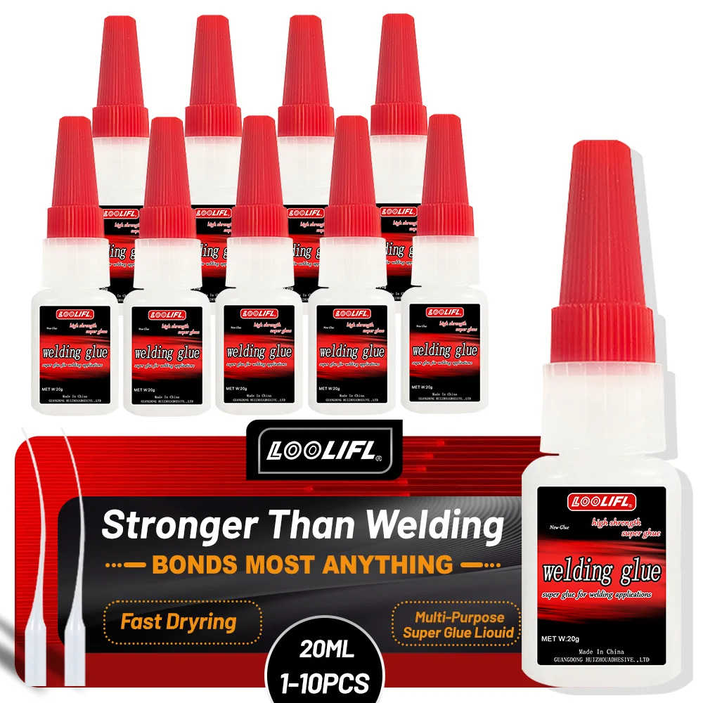LOOLIFL Universal Welding super glue instant extra strong quick drying Cyanoacrylate Adhesive for Glass Metal Home Hardware DIY
LOOLIFL Universal Welding super glue instant extra strong quick drying Cyanoacrylate Adhesive for Glass Metal Home Hardware DIY