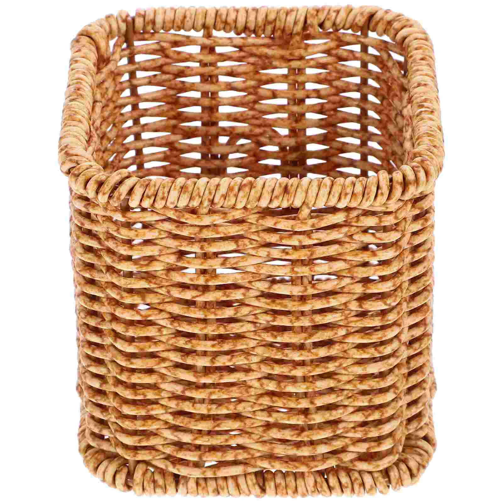 Imitation Rattan Pen Holder Storage Box Decorative Bucket Pastoral Style Container Vases
Imitation Rattan Pen Holder Storage Box Decorative Bucket Pastoral Style Container Vases