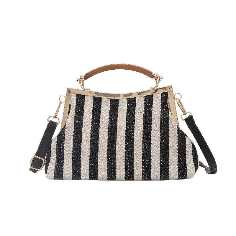 Women's Canvas Shoulder Bag Handheld Underarm Bag with Striped Pattern Stylish Trendy Casual Minimalist Daily Commuter
Women's Canvas Shoulder Bag Handheld Underarm Bag with Striped Pattern Stylish Trendy Casual Minimalist Daily Commuter