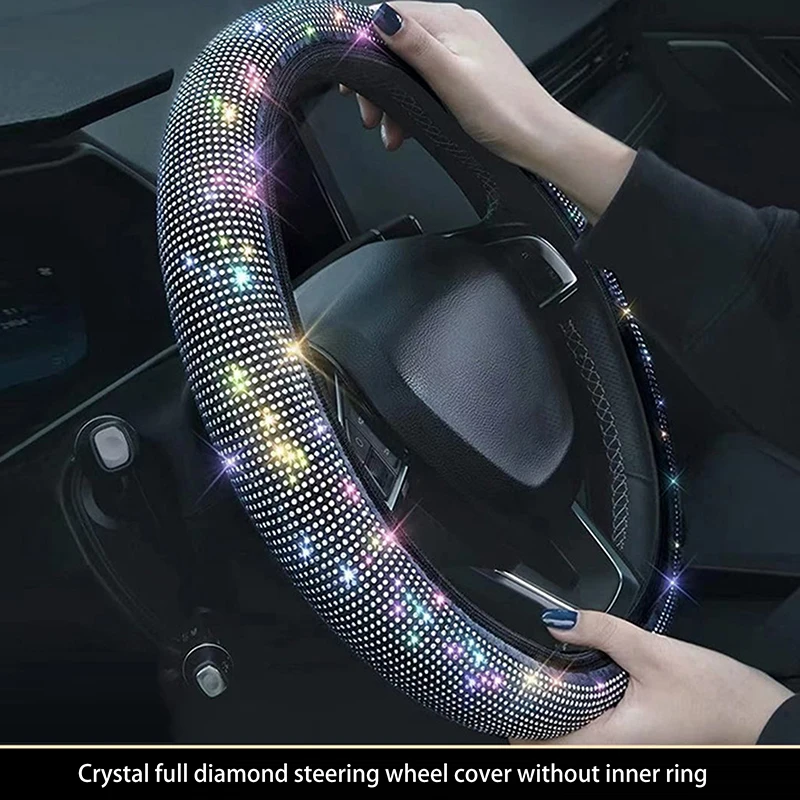 38cm Universal Car SUV Breathable Anti-Slip Bling Rhinestones Steering Wheel Cover For Women Girl With Crystal Diamond Sparkling
38cm Universal Car SUV Breathable Anti-Slip Bling Rhinestones Steering Wheel Cover For Women Girl With Crystal Diamond Sparkling