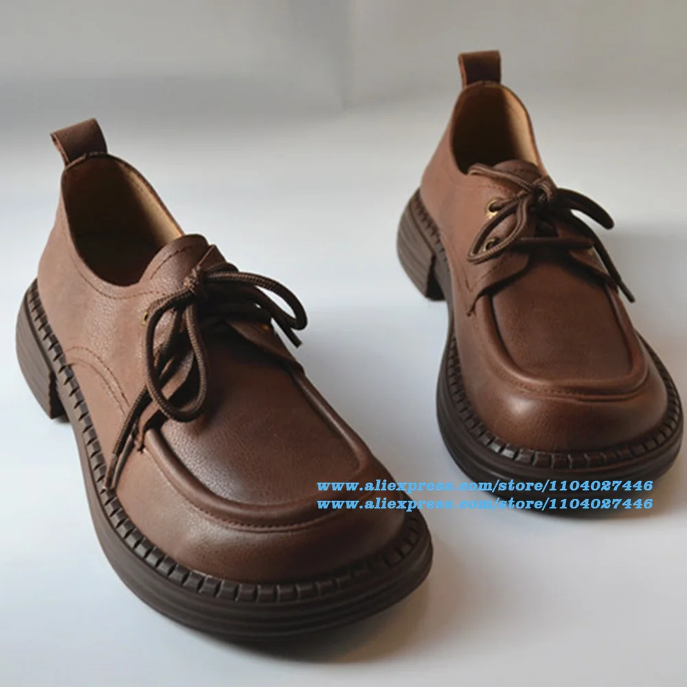 Thick-Soled Derby Shoes Men's Shoes Round Toe Lace-Up Wear-Resistant Solid Color Casual Shoes Trendy Luxury Handmade Men's Shoes 
Thick-Soled Derby Shoes Men's Shoes Round Toe Lace-Up Wear-Resistant Solid Color Casual Shoes Trendy Luxury Handmade Men's Shoes