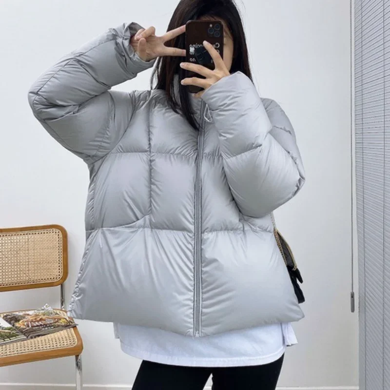 Fluffy and Warm 90 Goose Down Solid Color Loose Short Puff Stand Collar Thickened Jacket
Fluffy and Warm 90 Goose Down Solid Color Loose Short Puff Stand Collar Thickened Jacket