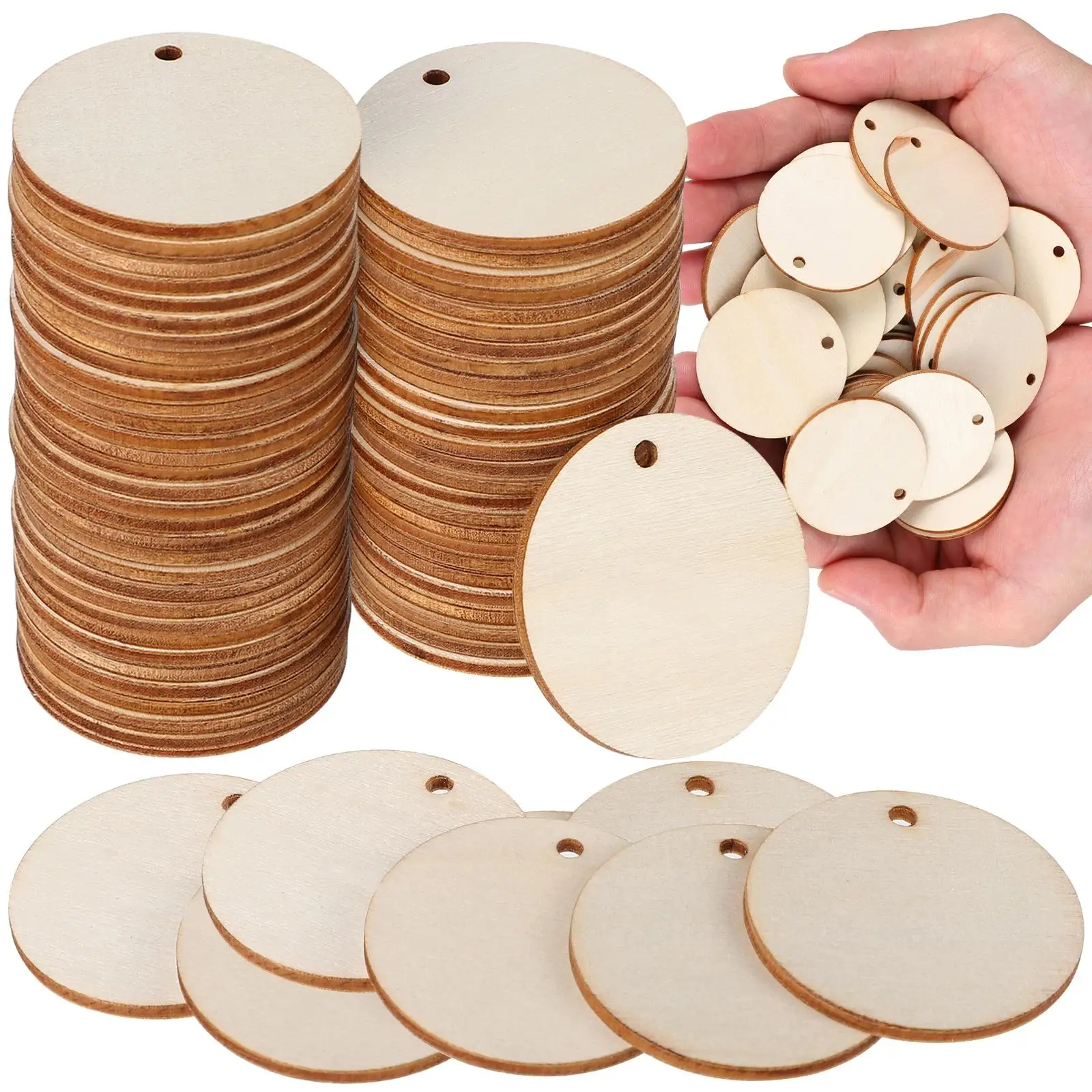 100 Pcs Wood Slice Pendants Round Natural Blank DIY Craft Decorations Christmas Jewelry Making Unfinished Slices
100 Pcs Wood Slice Pendants Round Natural Blank DIY Craft Decorations Christmas Jewelry Making Unfinished Slices