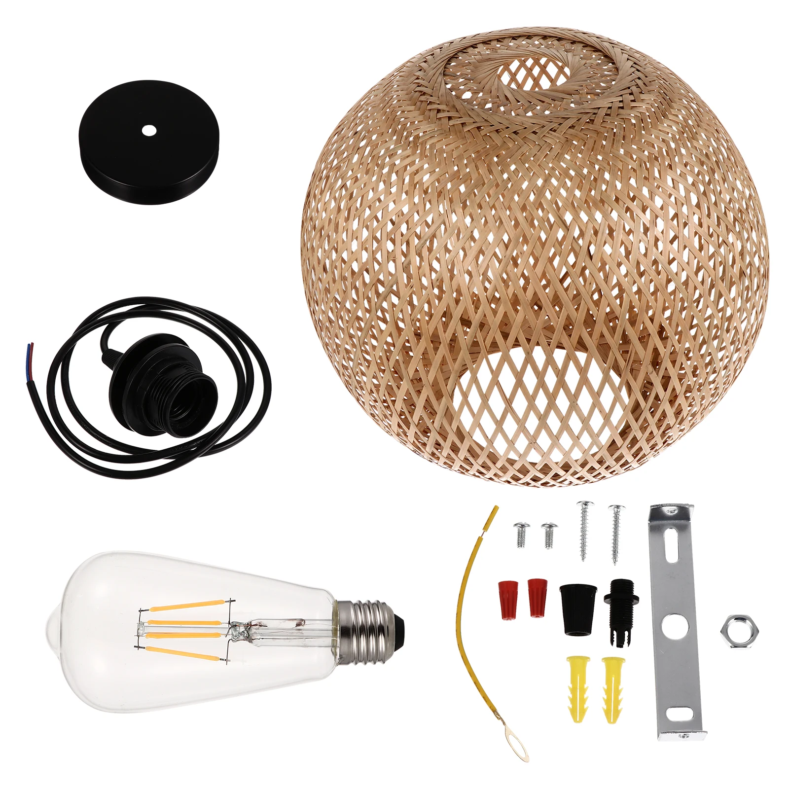 Bamboo Weaving Chandelier Ceiling Hanging Lamp Elegant Pendant Decor Rattan Lantern Durable Pastoral Style Moistureproof Hand
Bamboo Weaving Chandelier Ceiling Hanging Lamp Elegant Pendant Decor Rattan Lantern Durable Pastoral Style Moistureproof Hand