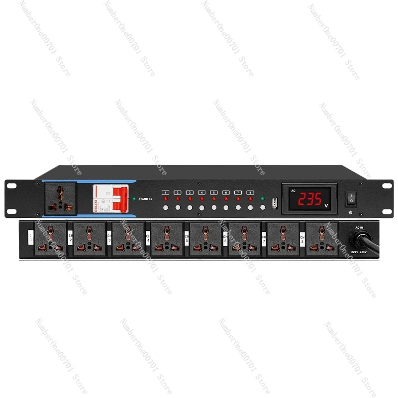 -8-way 9-way 10-way power sequencer Stage household universal socket head sequence management controller
-8-way 9-way 10-way power sequencer Stage household universal socket head sequence management controller