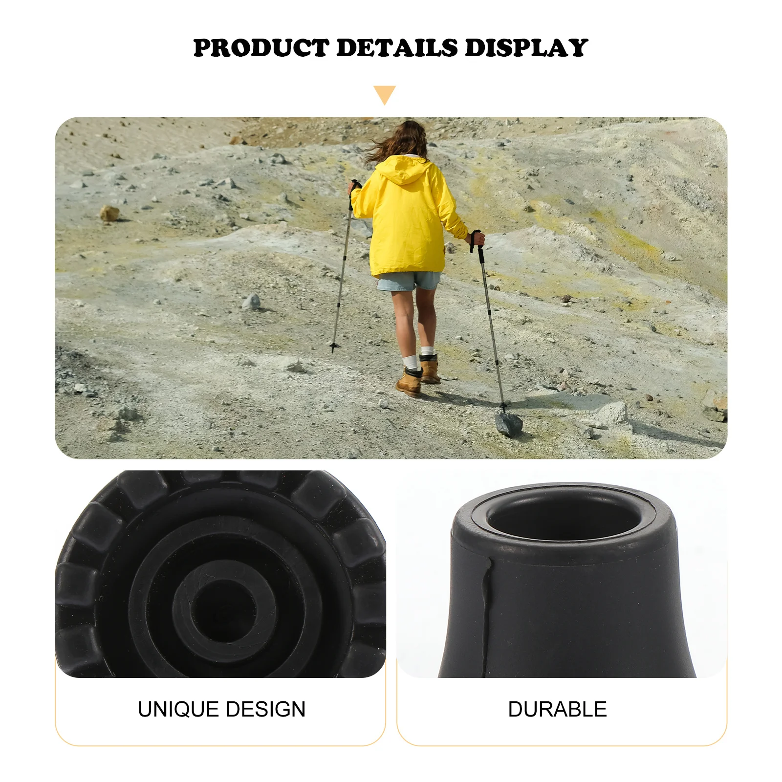 Thickened Anti Slip Foot Pad 2pcs for Crutch Walking Stick Trekking Pole Foot Protector Outdoor Hiking Climbing Use
Thickened Anti Slip Foot Pad 2pcs for Crutch Walking Stick Trekking Pole Foot Protector Outdoor Hiking Climbing Use