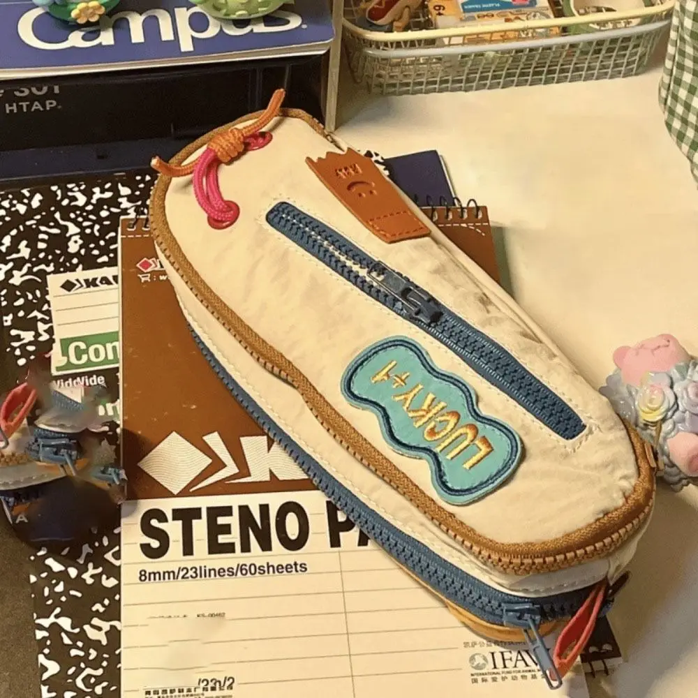 Durable Double Layer Pencil Case Clashing Colors Large Capacity Pen Bag Retro Portable Stationery Storage Bag Student Supplies
Durable Double Layer Pencil Case Clashing Colors Large Capacity Pen Bag Retro Portable Stationery Storage Bag Student Supplies