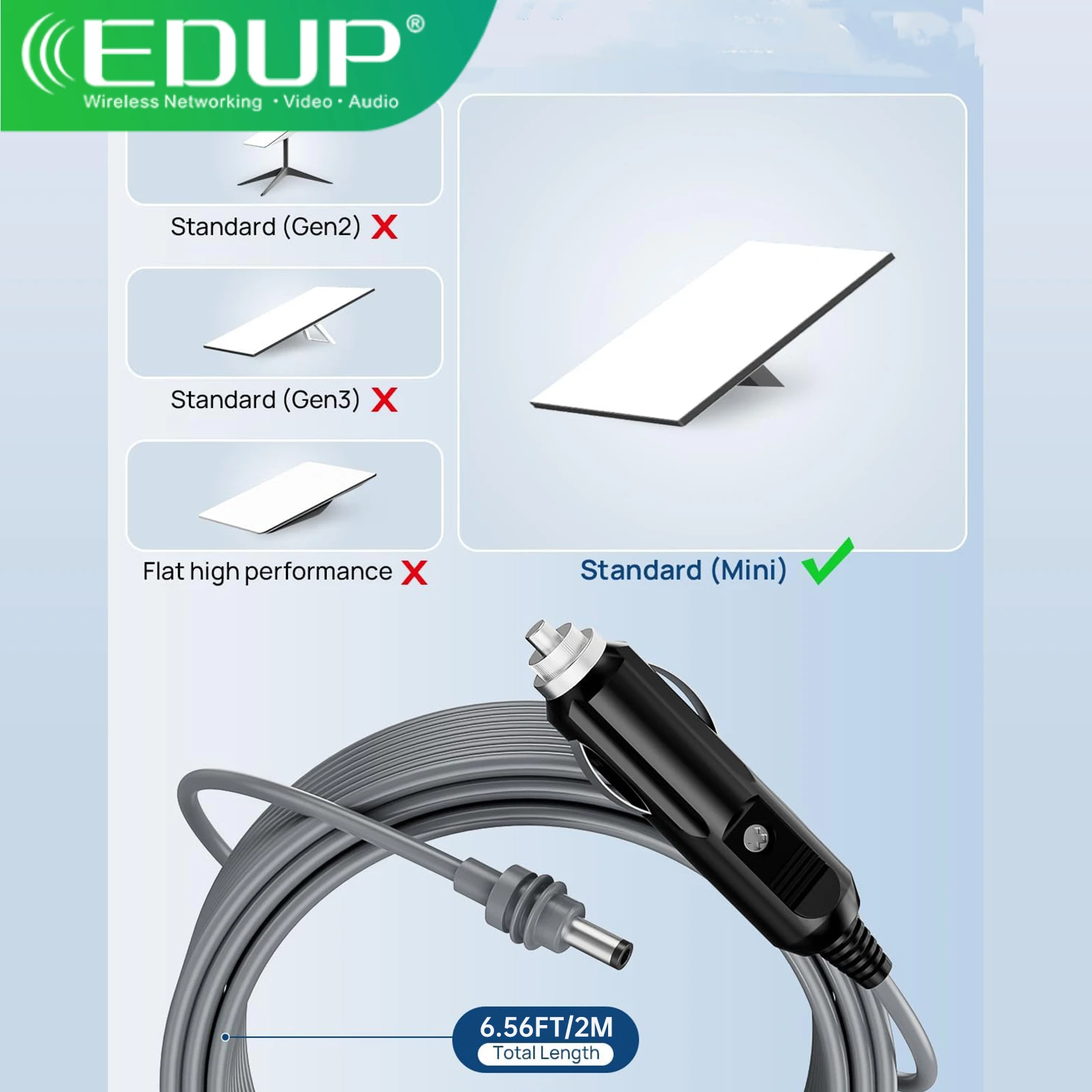 EDUP SK0101-2M Зарядное устройство для Starlink Mini от прикуривателя, 100 Вт, быстрая зарядка, кабель DC Starlink Mini, стабильное питание
EDUP SK0101-2M Зарядное устройство для Starlink Mini от прикуривателя, 100 Вт, быстрая зарядка, кабель DC Starlink Mini, стабильное питание