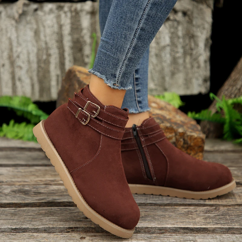 2023 WInter Women's Snow Boots New Flock Fur Women's Suede Ankle Boots Female Flat Winter Plus Size Platform Ladies Warm Shoes
2023 WInter Women's Snow Boots New Flock Fur Women's Suede Ankle Boots Female Flat Winter Plus Size Platform Ladies Warm Shoes